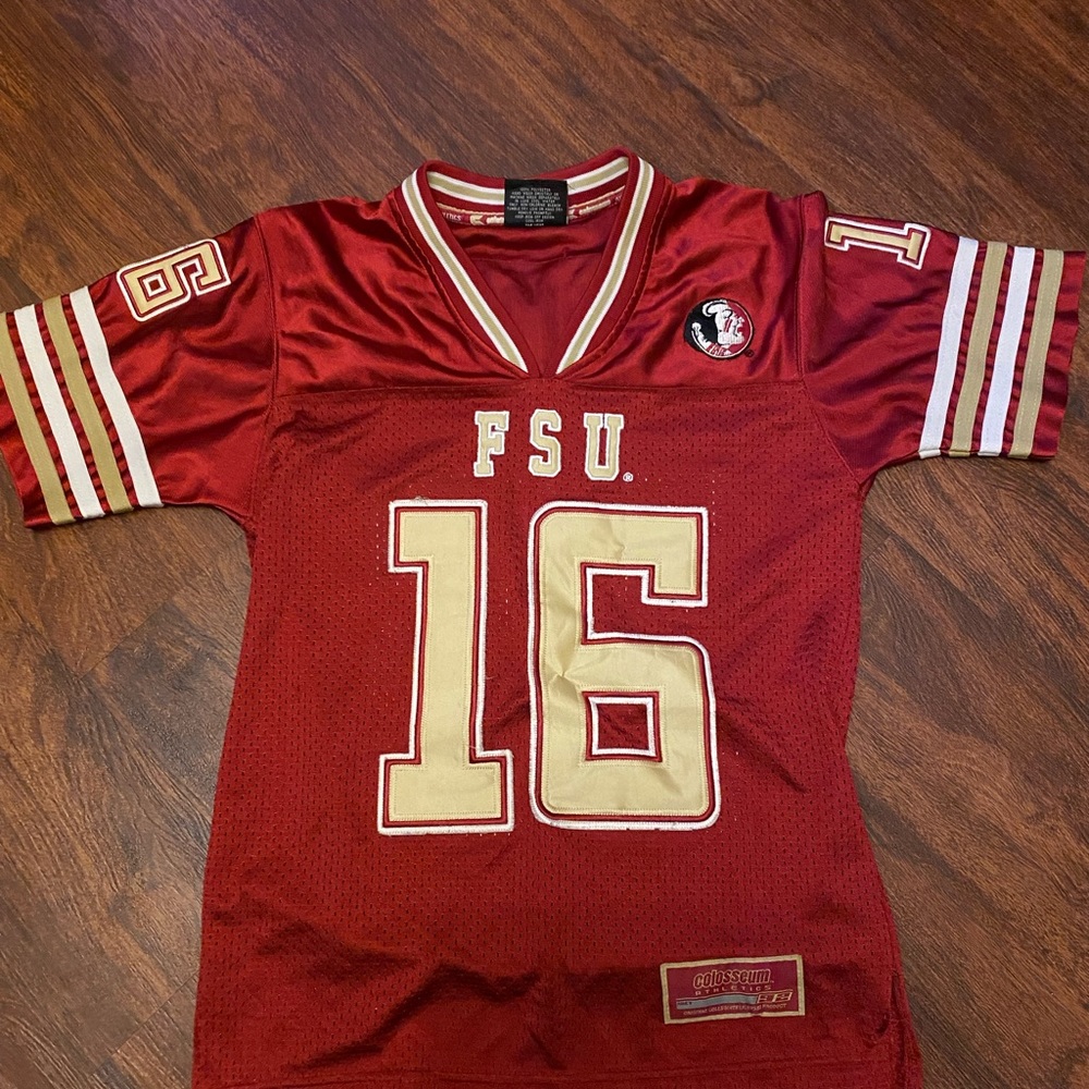 FSU - Authentic sports jersey with stitched on lettering. Women’s size Small